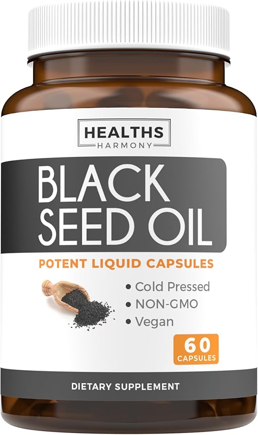 Black Seed Oil 60 Softgel 500mg Each, 1000mg Per 2 Capsule