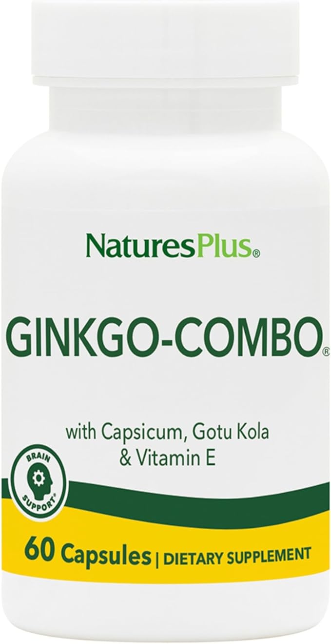 Natures Plus Gingko-Combo 120 mg, 60 Vegan 60 Servings
