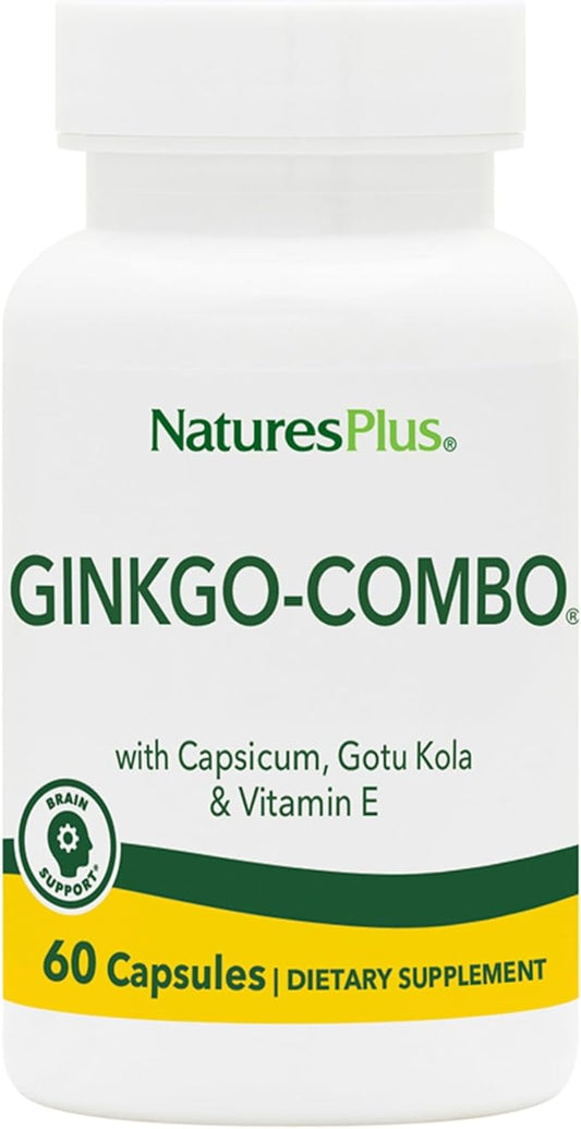 Natures Plus Gingko-Combo 120 mg, 60 Vegan 60 Servings
