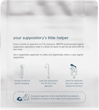 Loyal The Helper Vaginal Suppository Applicators | Efficient | Compact | Comfortable | Fits Most Brands, Pills, Tablets and Boric Acid Suppositories (30-Pack)