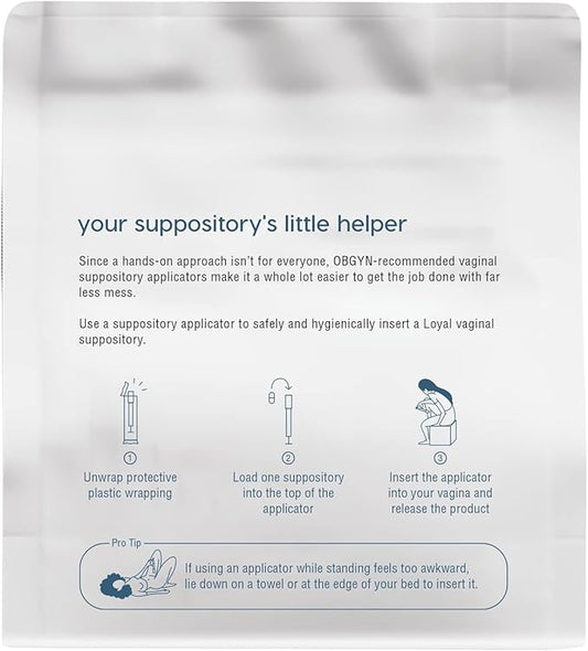 Loyal The Helper Vaginal Suppository Applicators | Efficient | Compact | Comfortable | Fits Most Brands, Pills, Tablets and Boric Acid Suppositories (30-Pack)