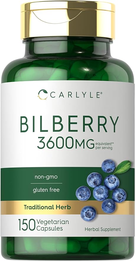 Carlyle Bilberry Extract Capsules 3600mg | 150 Count