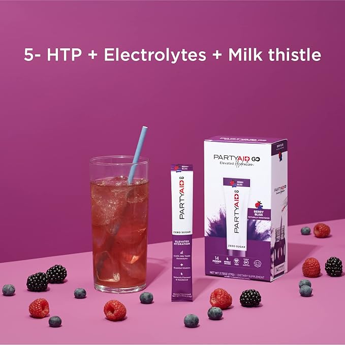 PARTYAID GO! Feel Good Tonight and 5-HTP, B-Complex, 14 Count 1)