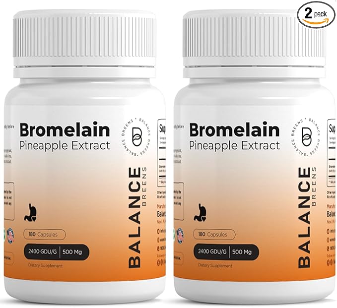 Bromelain 500mg, 180 Capsules (Pack of 2)