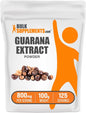 BulkSupplements.com Guarana Extract Powder - Natural Caffeine Supplement, from Guarana Seed, Guarana Powder - Gluten Free, 800mg per Serving, 100g (3.5 oz) (Pack of 1)