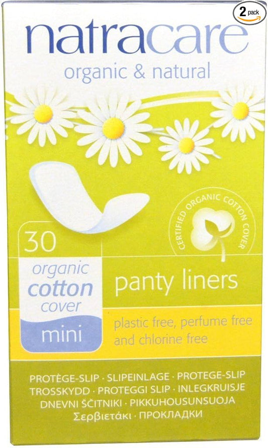 Natracare Panty Liners Mini 30 Count (2 Pack)