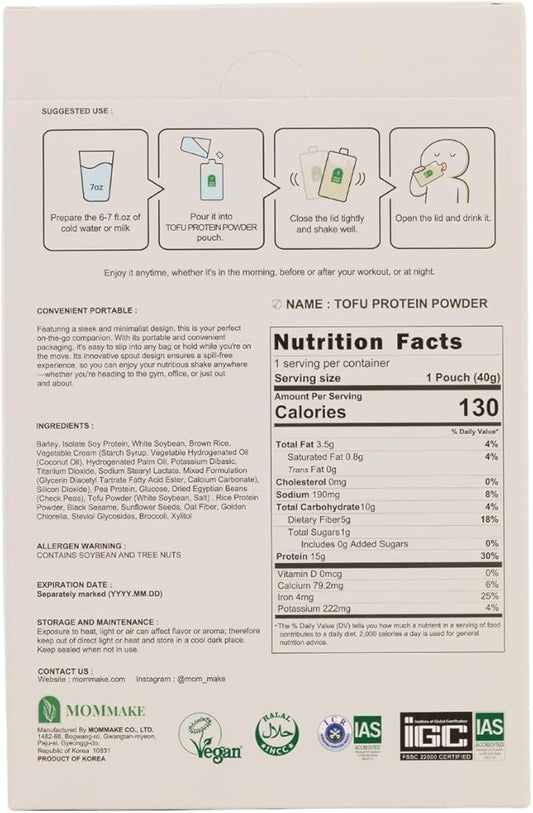 Tofu Protein Shake 0.44lb(200g) Korea Misugaru 15g of (200g)