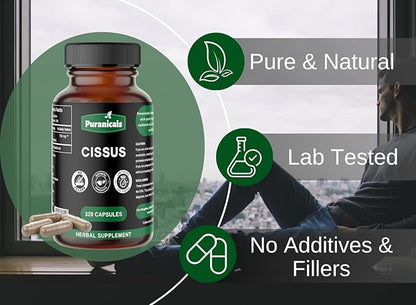 Cissus Premium 320 Capsules Non GMO 700 mg 100% Pure