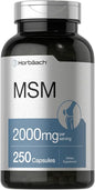 Horbäach MSM Supplement Capsules 2000mg | 250 Count