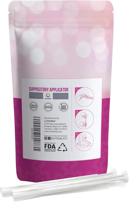 NutraBlast Disposable Vaginal Suppository Applicators (15-Pack) - Fits Most Brands, Pills, Tablets and Suppositories - Individually Wrapped