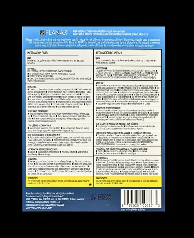 Flanax Menstrual Cramp Relief Patch