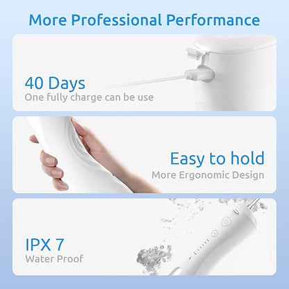 Water Flosser [Dental Cordless Portable] 6 IPX7 Waterproof