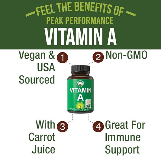 Peak Performance Certified Organic Vitamin A 5000 IU