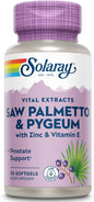 SOLARAY Saw Palmetto and Pygeum 60-Day Guarantee 30 Servings, 30 Softgels
