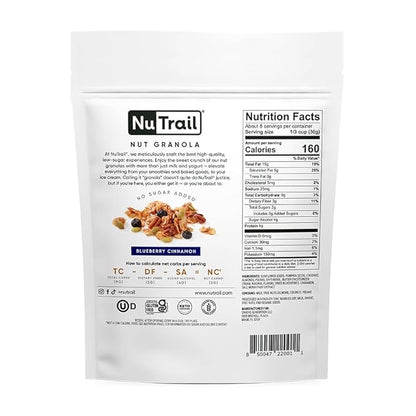 NuTrail Nut Granola Cereal, Blueberry Cinnamon, 8 oz. 1 Count