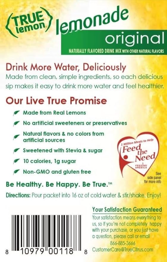 True Lemon lemonade, 1.06 Oz, 10 Count (Pack of 12)