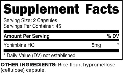 PrimaForce Yohimbine HCl 2.5mg, 90 Capsules