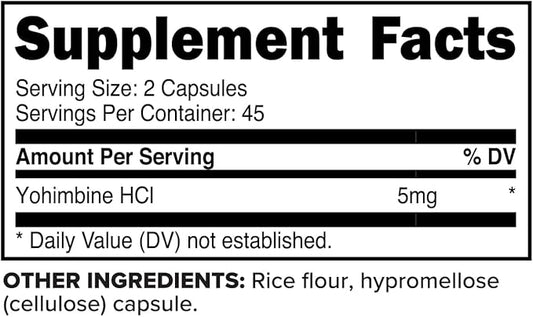 PrimaForce Yohimbine HCl 2.5mg, 90 Capsules