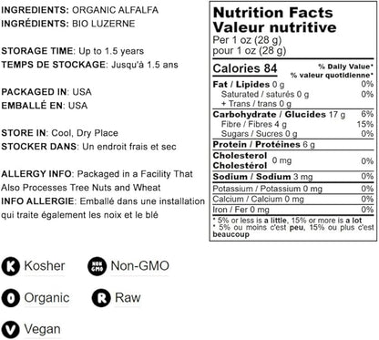 Food to Live Organic Alfalfa Powder, 4 Ounces