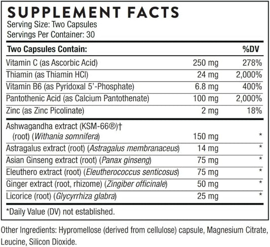 THORNE Stress Balance (Formerly Phytisone) 60 Capsules 30 Servings