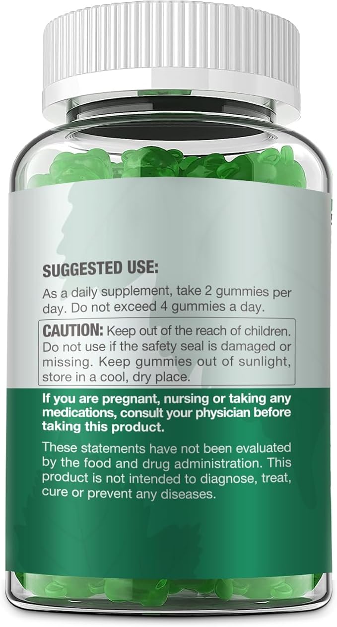 Sugar Free Chlorophyll Gummies D3, C, B12 - 60 Gummies