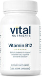 Vital Nutrients Vitamin B12 1000mcg | Vegan Methylated B12 | Methylcobalamin for Metabolism, Cognitive, & Nervous System Health* | High-Potency B12 Supplement | Gluten, Dairy, Soy Free | 100 Capsules