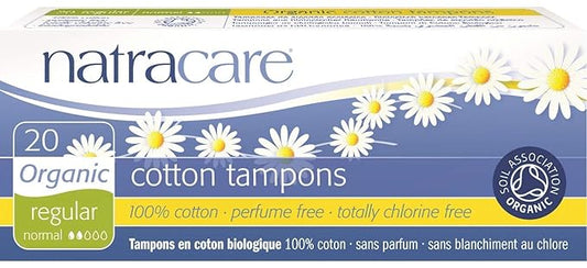 Natracare Organic Cotton Tampon Regular 20 (6 Pack)