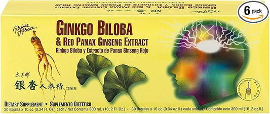 Prince Of Peace Ginkgo Biloba & 0.34 fl. 6 Pack 180 Bottles