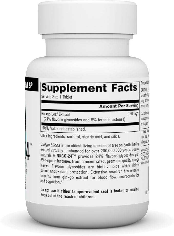Source Naturals Ginkgo-24 120 mg 60 Tablets