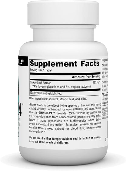 Source Naturals Ginkgo-24 120 mg 60 Tablets