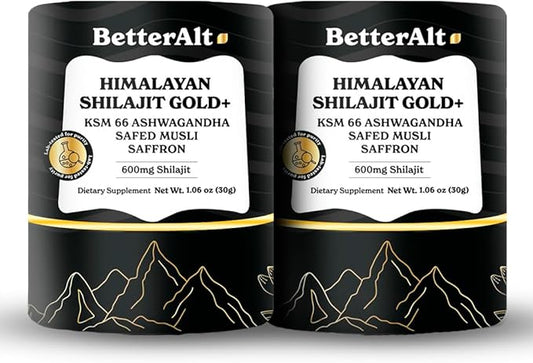 Pure Himalayan Shilajit Gold+ (Pack of 2) 60 60 gm| 16,000 ft -600mg