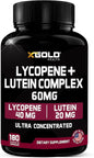 Lycopene + Lutein Supplement 60mg 40mg from 20mg from 2-in-1 Ultra-Concentrated 180 Veggie