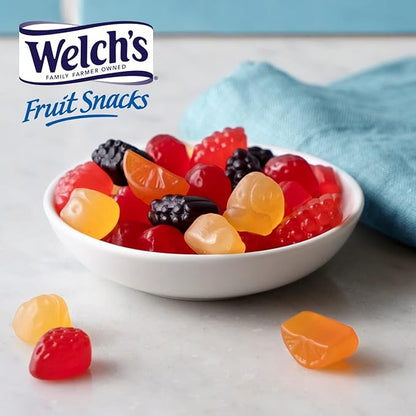 Welch's Fruit Snacks, Mixed Fruit & Berries 'N Cherries Variety Pack, Great for School Lunches, Bulk Pack, Individual Single Serve Bags, 0.8 oz (Pack of 60)