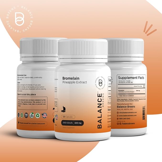 Bromelain 500mg, 120 Capsules