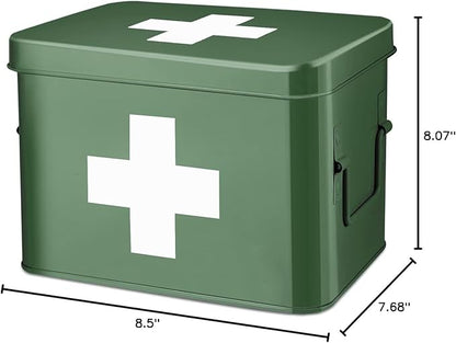 Flexzion First Aid Box Organizer, Empty 8.5 Inch