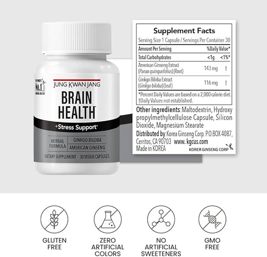 JungKwanJang Ginkgo Biloba Supplements with American 30 Capsules