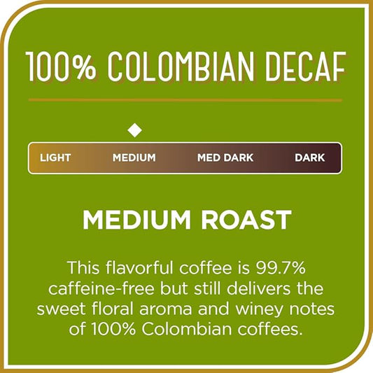 Don Francisco's Premium Decaf Colombia Supremo Ground Coffee: Rich, Aromatic 100% Arabica Beans - Family Crafted Flavored Coffee for a Delightful Morning Brew (12 oz Can)