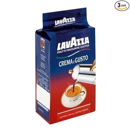 3x LAVAZZA CREMA E GUSTO Classico Ground Italian Coffee Espresso 250g