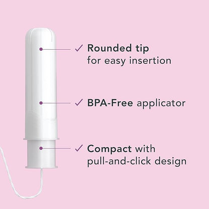 Rael Tampons, Compact Applicator Tampon Made (36 Count,