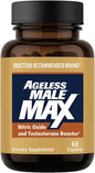Max Total Testosterone Booster Supplement for Men, 60 Caplets