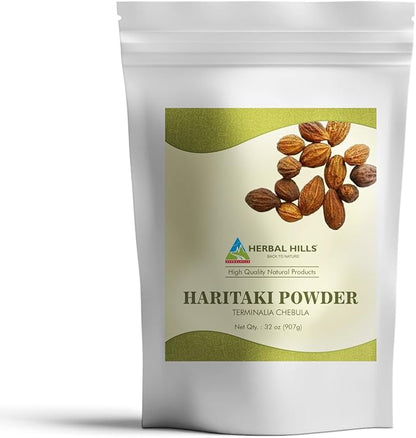 HERBAL HILLS Haritaki Powder Terminalia Chebula Inknut 2 Pound/32 Pound/32 Oz 1