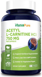 NusaPure Acetyl L-Carnitine 750mg per Caps 150 Veggie