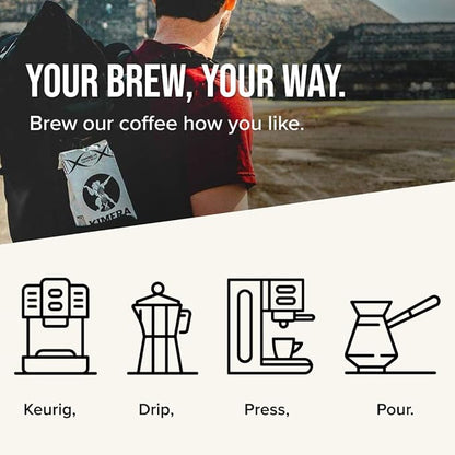 Kimera Koffee Organic Ground Coffee, Original Blend, Medium Roast infused with Taurine, Alpha GPC, DMAE, and L-theanine