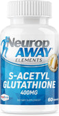 NeuropAWAY Elements S-Acetyl-Glutathione 400mg Acid Resistant 60ct (60 (60 400mg 400mg Capsules 3rd Party