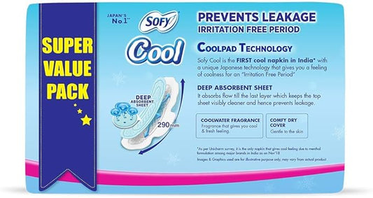 Sofy Cool Sanitary Napkin Extra Long 54 Pads (290mm)