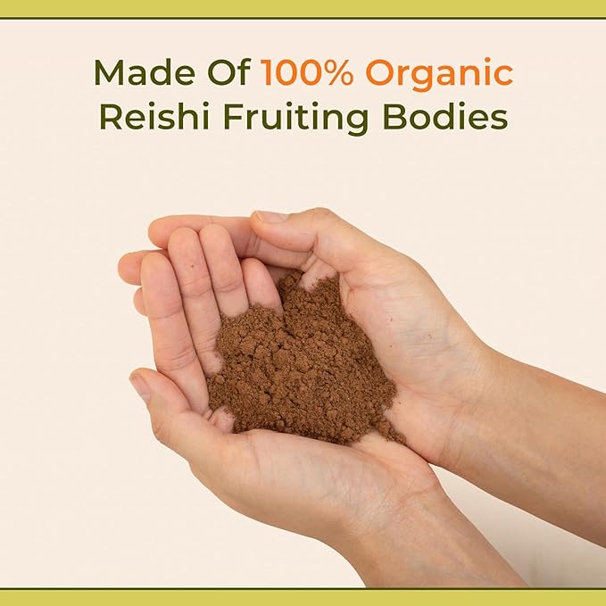 Naturealm - Reishi Powder - Natural 2.1 Ounce, 60-Day Supply