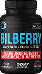20:1 Bilberry Extract Capsules 9260mg Per 5 Month 10in1 Plus 150 Counts
