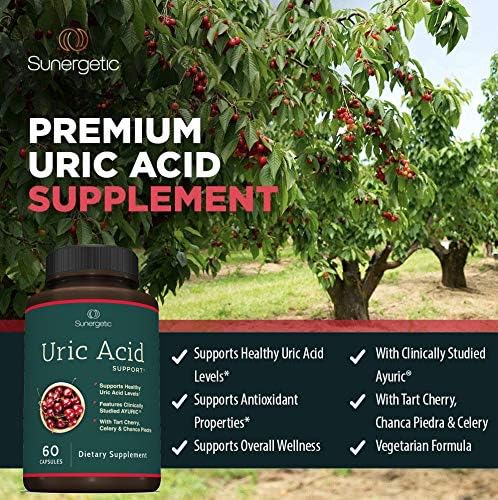 Sunergetic Premium Uric Acid Support Supplement 60 Veggie