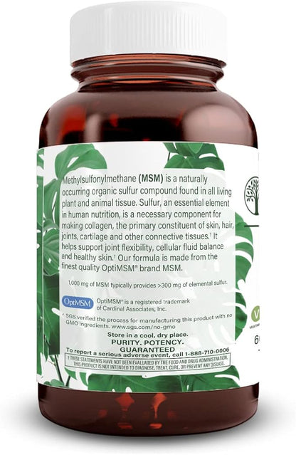 Natural Nutra OptiMSM, MSM Supplement 1000 mg, (120) Vegan