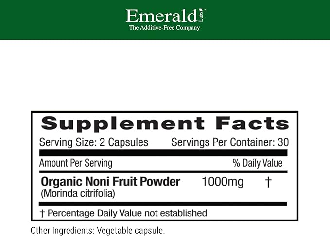 EMERALD LABS Noni Fruit 60 Vegetable (30-Day Supply)